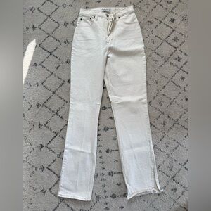Abercrombie & Fitch Off-White Ultra High Rise Jeans